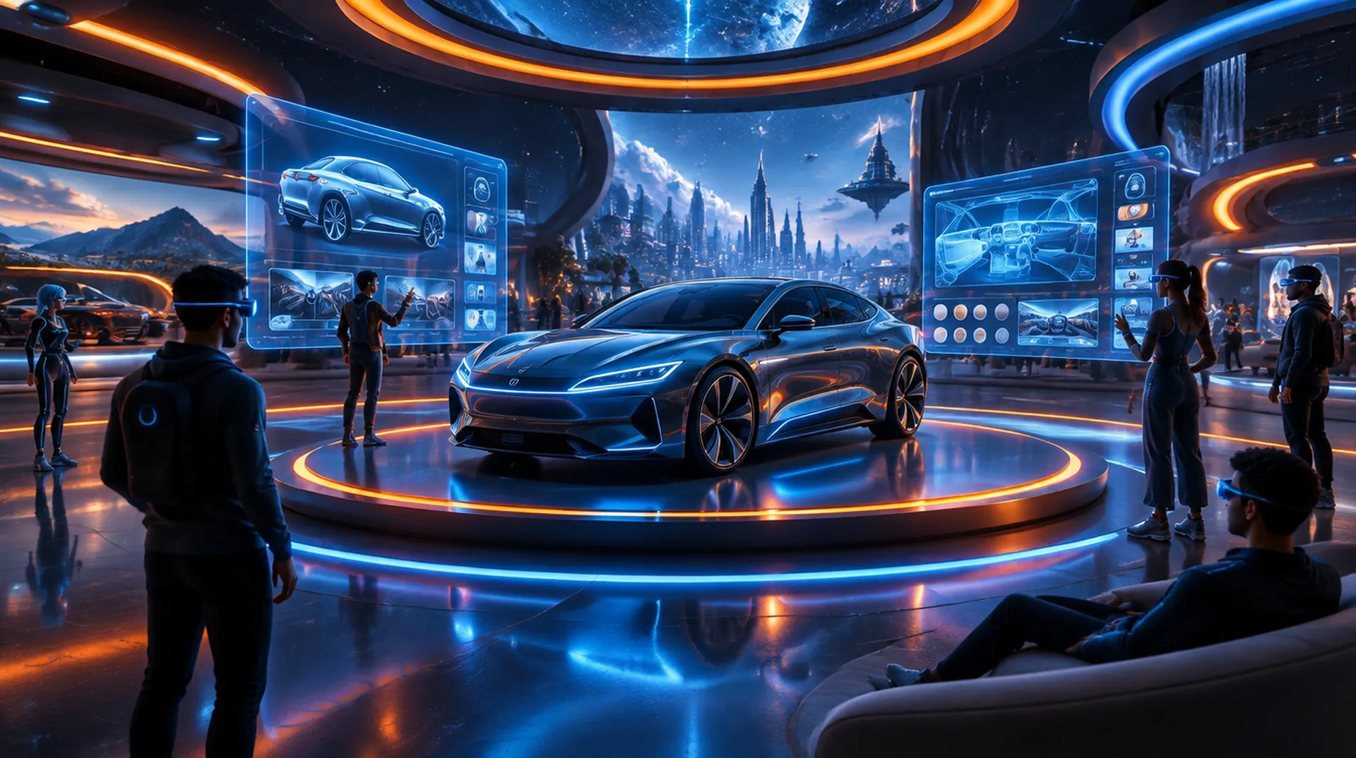 Virtueller 3D-Auto-Showroom im Metaversum